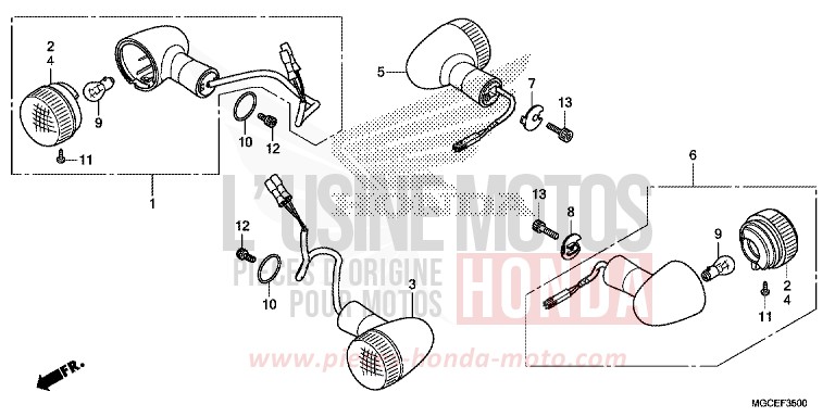 BLINKER von CB1100 ABS GRAPHITE BLACK (NHB01) von 2014